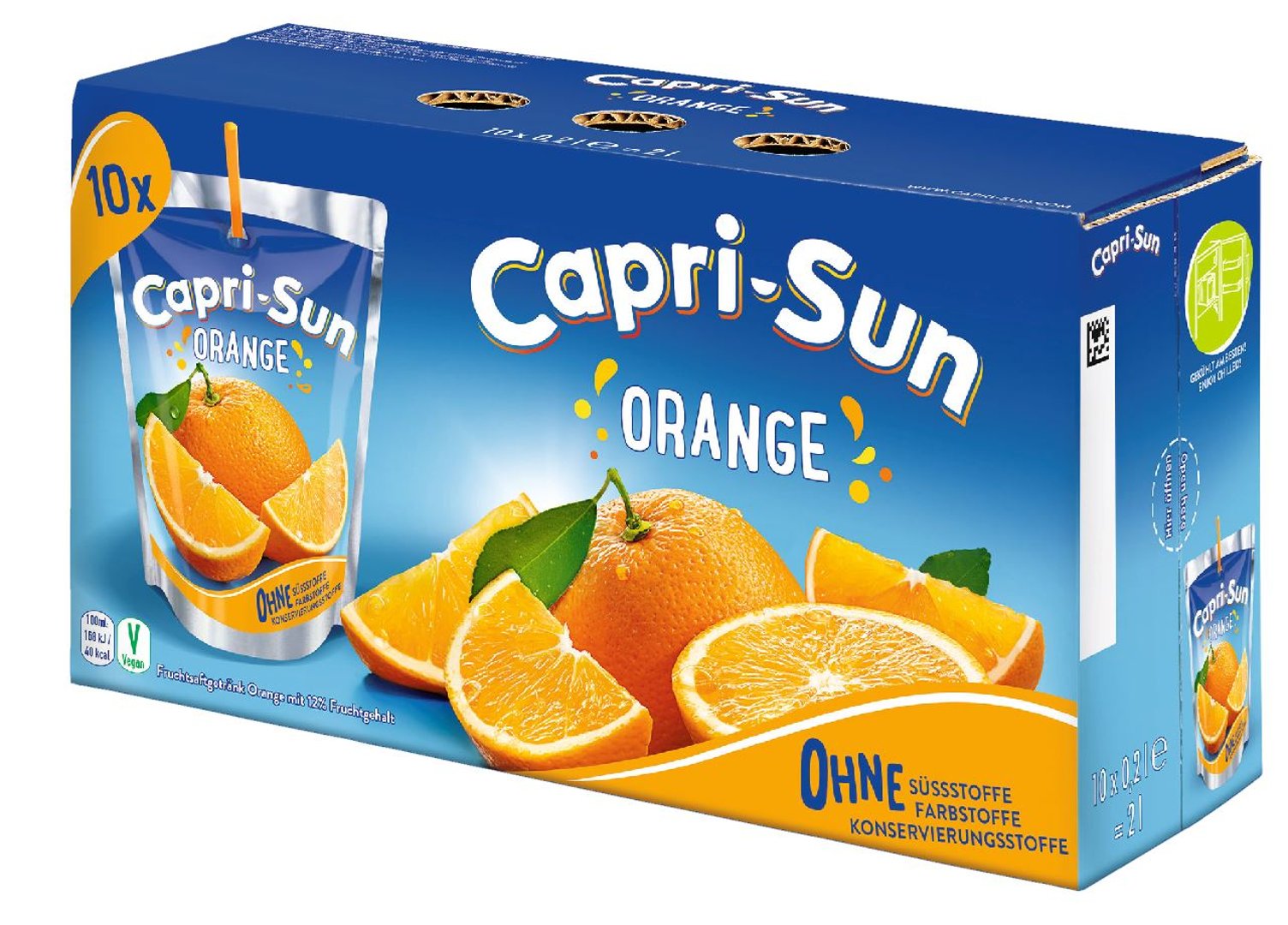 Capri-Sun - Orange Mehrfrucht-Erfrischungsgetränk mit 10% Fruchtgehalt - 10 x 200 ml Packungen
