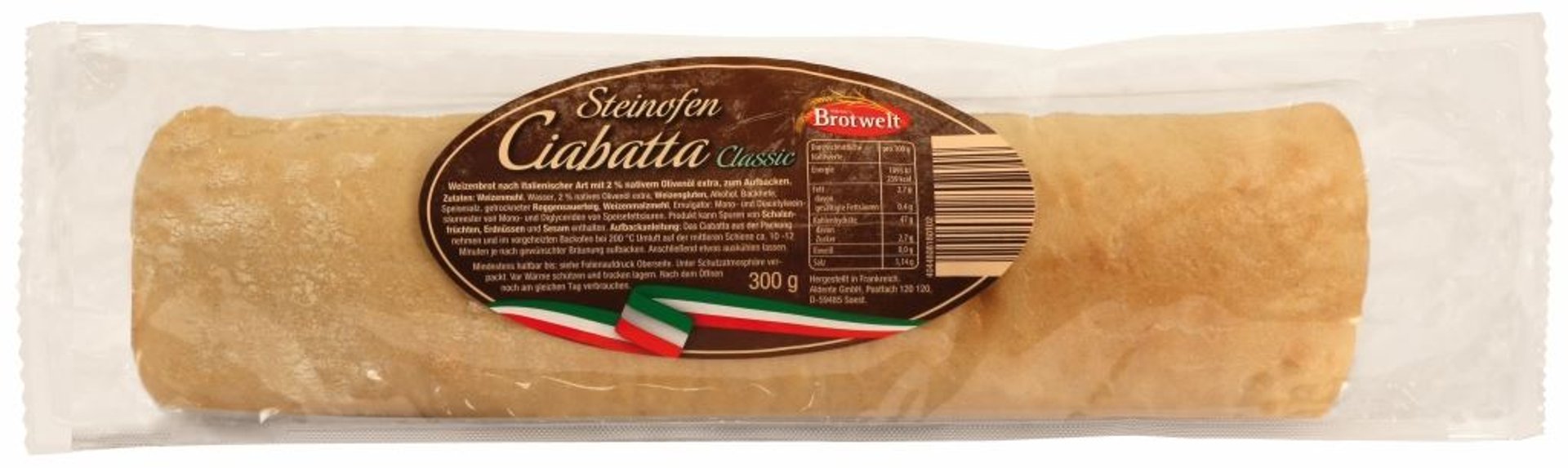 Brotwelt - Aktuell Ciabatta Brot Natur - 300 g Packung