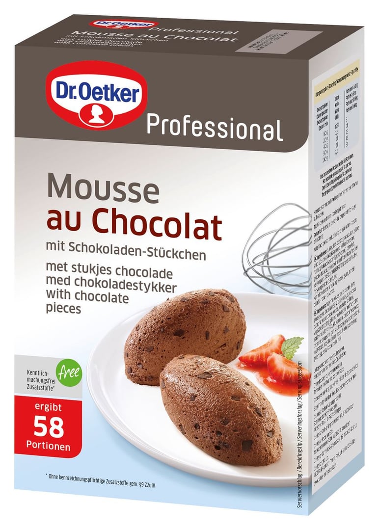Dr. Oetker Professional - Mousse au Chocolat 25 % Kakao - 1 kg Schachtel