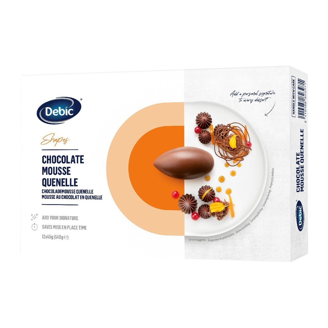 Debic - Mousse-au-Chocolat-Nocken tiefgefroren 12 Stück à 45 g - 540 g Beutel