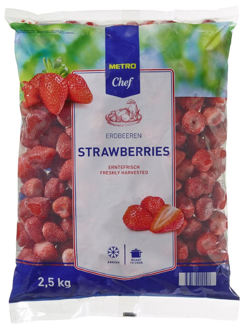 METRO Chef - Erdbeeren tiefgefroren, erntefrisch - 2,5 kg Beutel