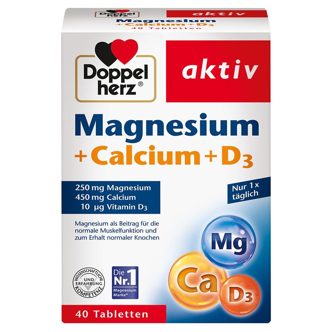 Doppelherz Magnesium + Calcium + D3 40 Tabletten