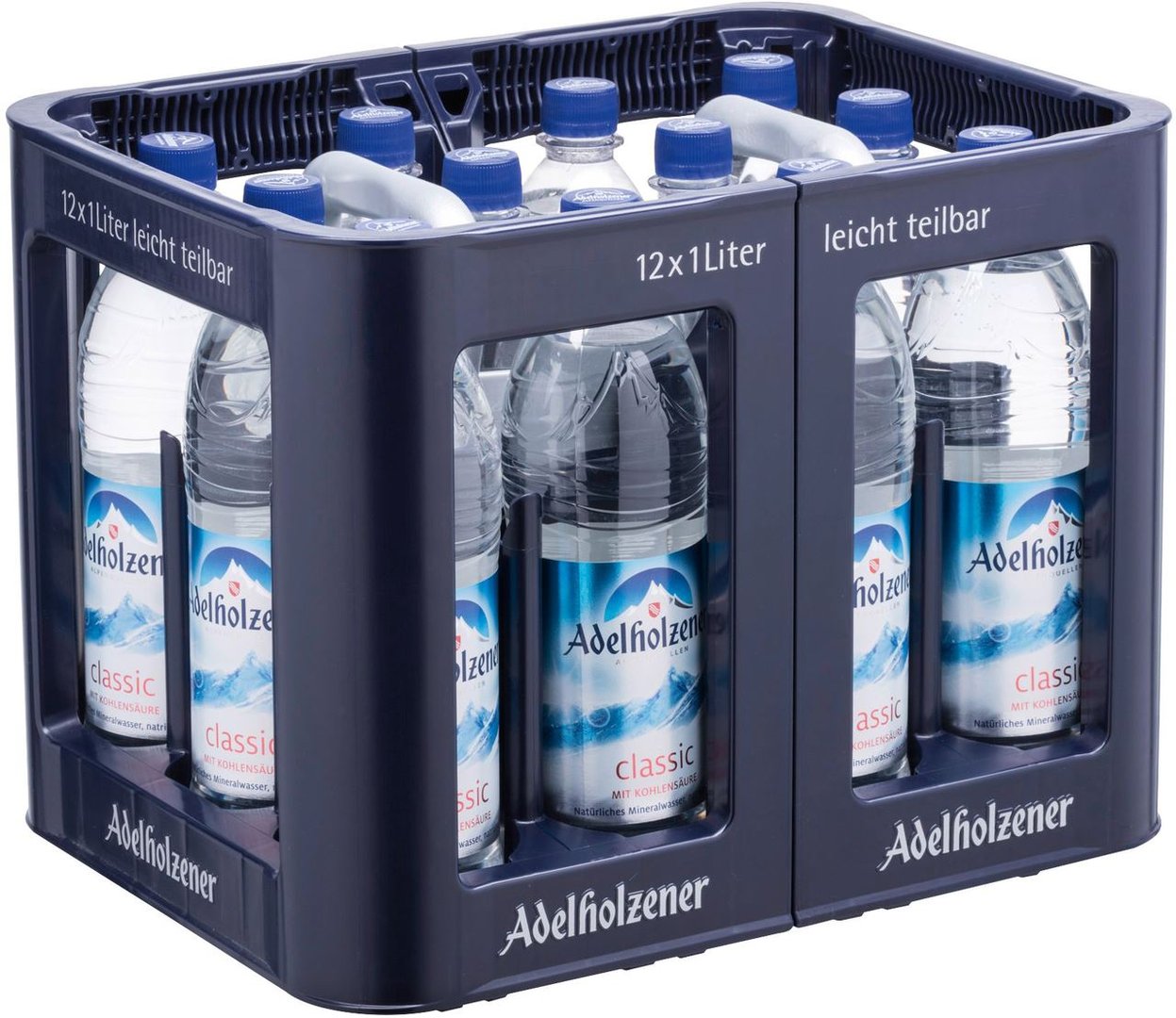 Adelholzener - Mineralwasser Classic PET Mehrweg - 12 x 1 l Flaschen