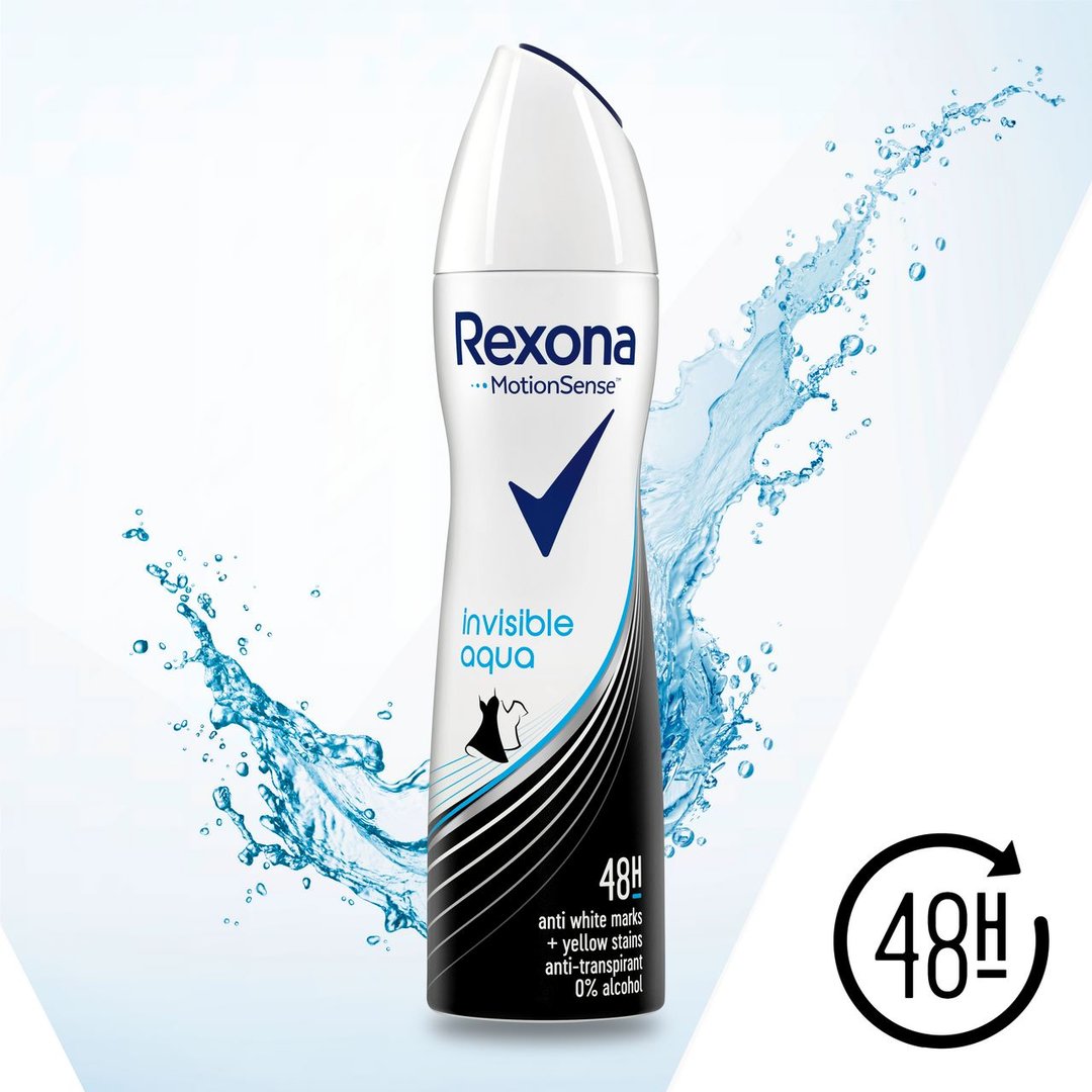 Rexona Deo Spray Invisible Aqua 48h Anti-Transpirant - 150 ml Dose