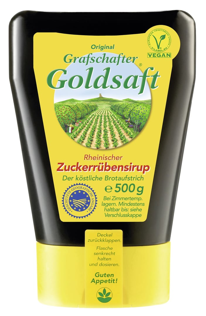 Grafschafter - Goldsaft im Spender Rheinischer Zuckerrübensirup 8 x 500 g Flaschen