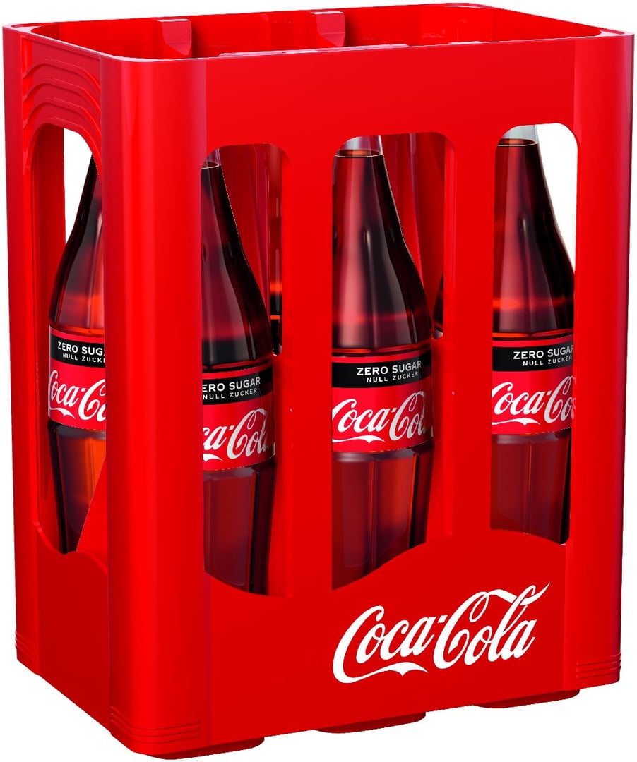 Coca-Cola - Zero Glas Mehrweg - 6 x 1 l Kasten