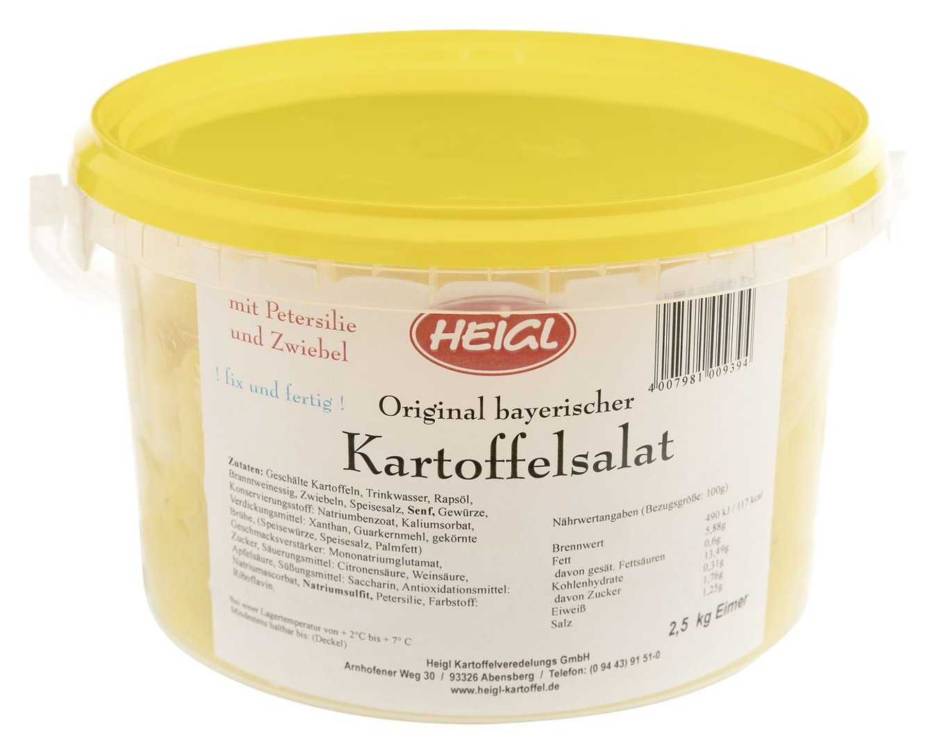 Heigl - Kartoffelsalat mit Zwiebel und Petersilie - 2,50 kg Packung