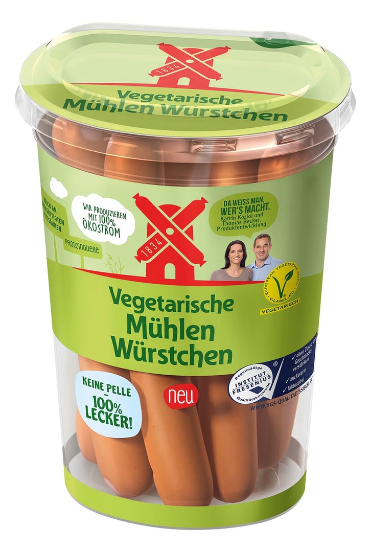 RUEGENWALDER MUEHLE - Rügenwalder Mühle Vegetarische Mühlen Würstchen gekühlt - 200 g Becher