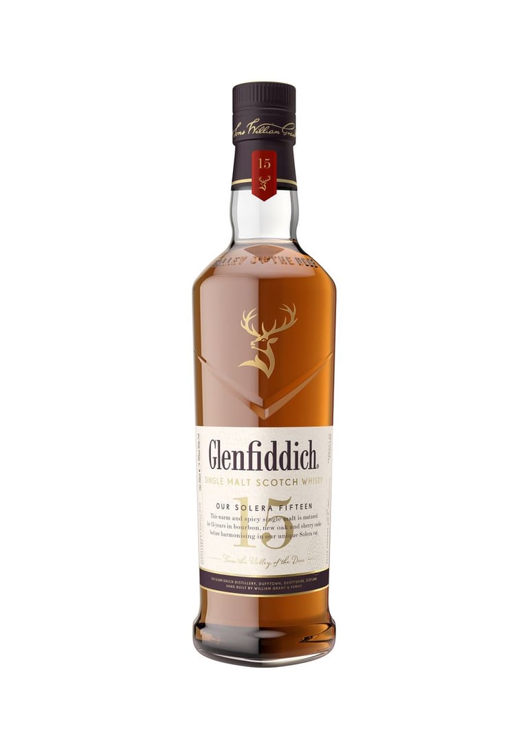Glenfiddich - Single Malt Scotch Whisky Solera Reserve 15 Years 40 % Vol. - 3 x 0,70 l Flaschen