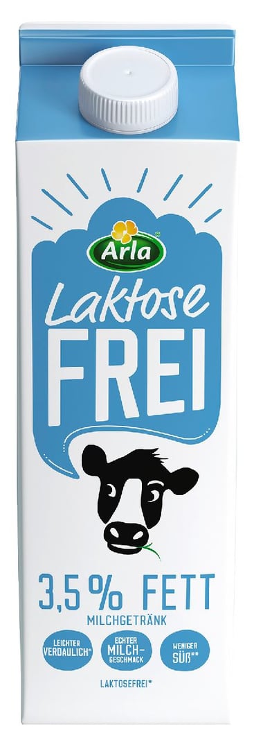 Arla - Milch 3,5 % Fett lactosefrei - 1 x 1,021 kg Stück