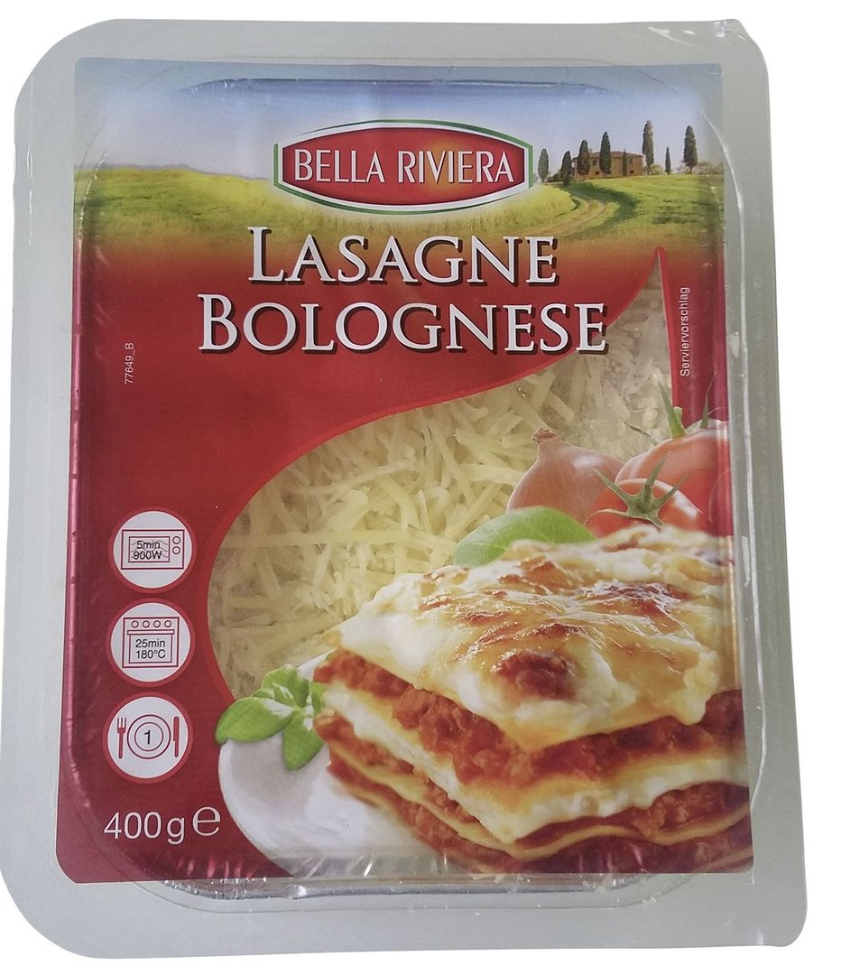 Bella Rivera - Lasagne Bolognese gekühlt - 400 g Packung
