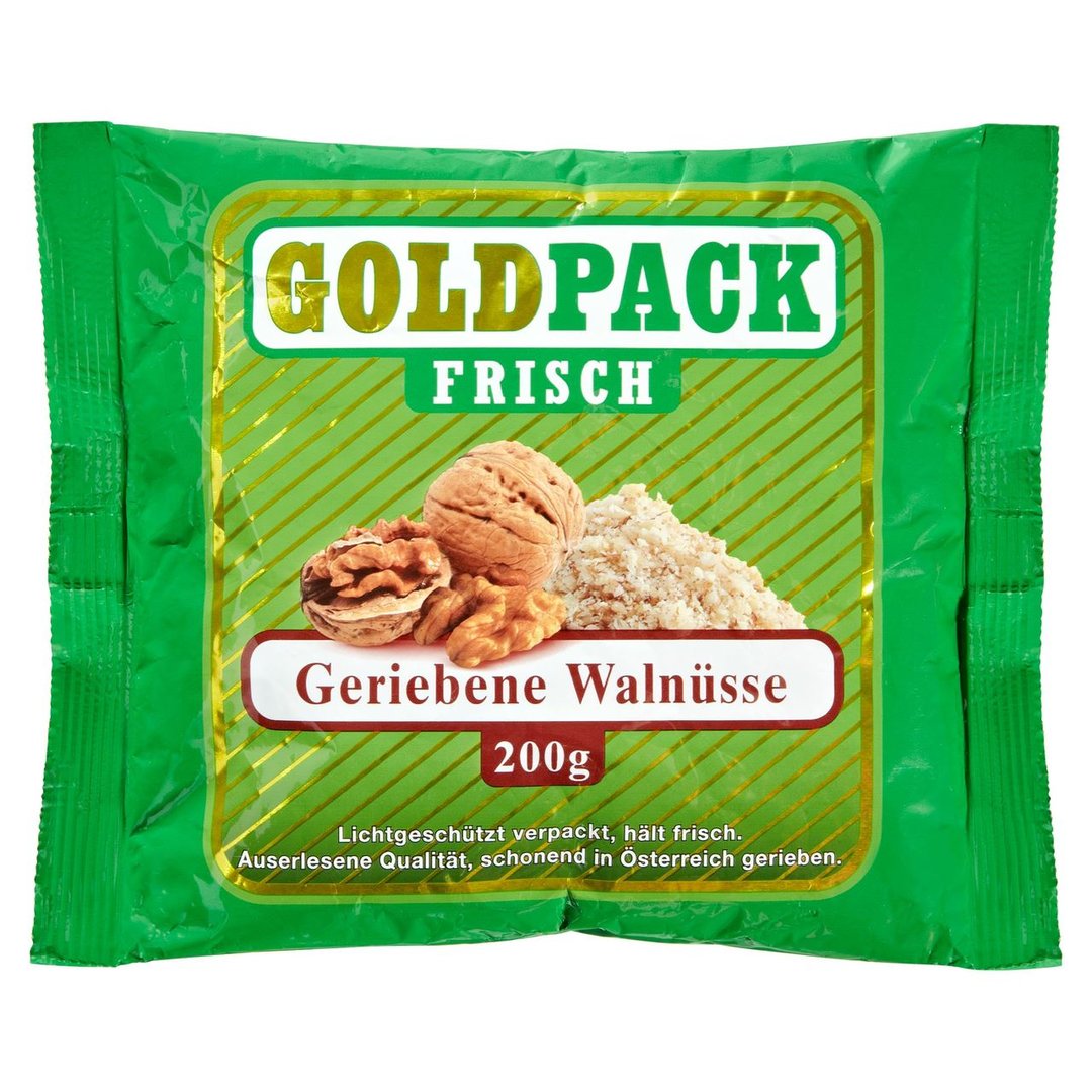 Goldpack - Walnusskerne gerieben - 10 x 200 g Packung