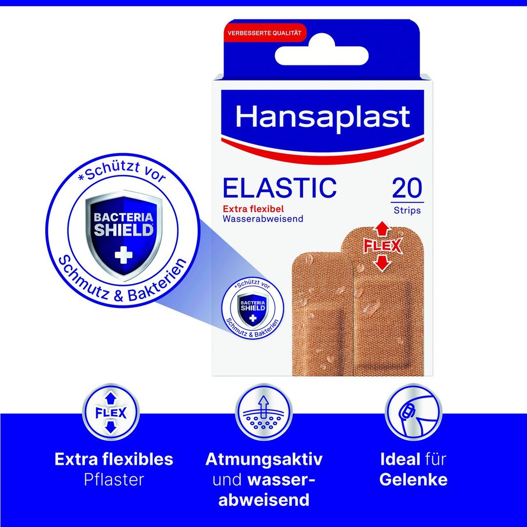 Hansaplast Elastic Pflasterstrips 20 Stück - Packung