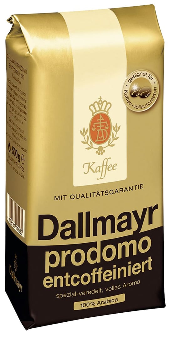Dallmayr Prodomo Entcoffeiniert ganze Bohne - 500 g Beutel