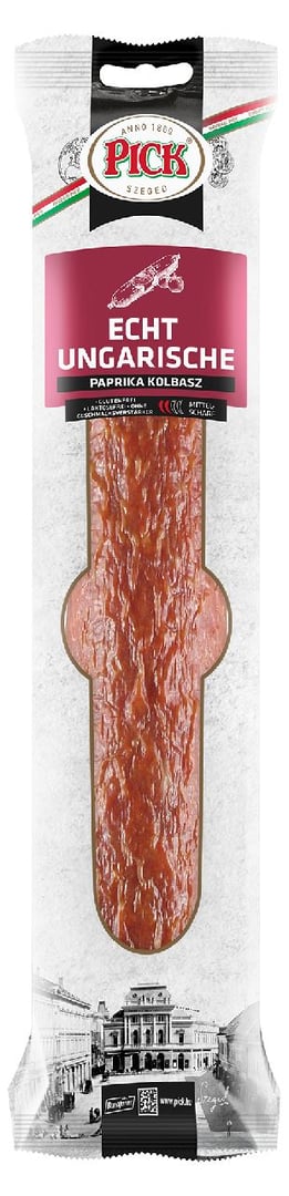 Pick - Ungarische Paprika-Kolbasz Salami Schwein Stange HU - 1 x 400 g Stück