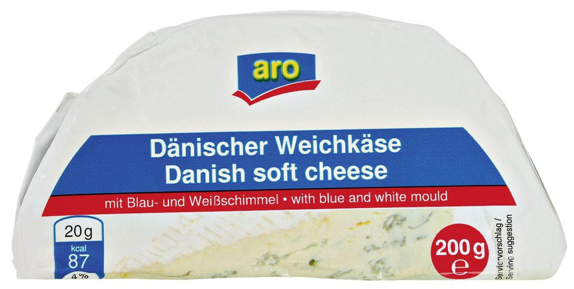 aro - Dänischer Blauschimmel Weichkäse 65% Fett i. Tr. - 200 g Packung