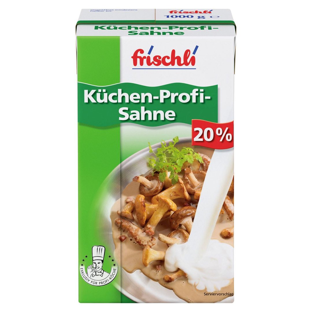 Frischli - Küchen-Profi-Sahne 20 % Fett ungekühlt haltbar - 1 l Faltschachtel