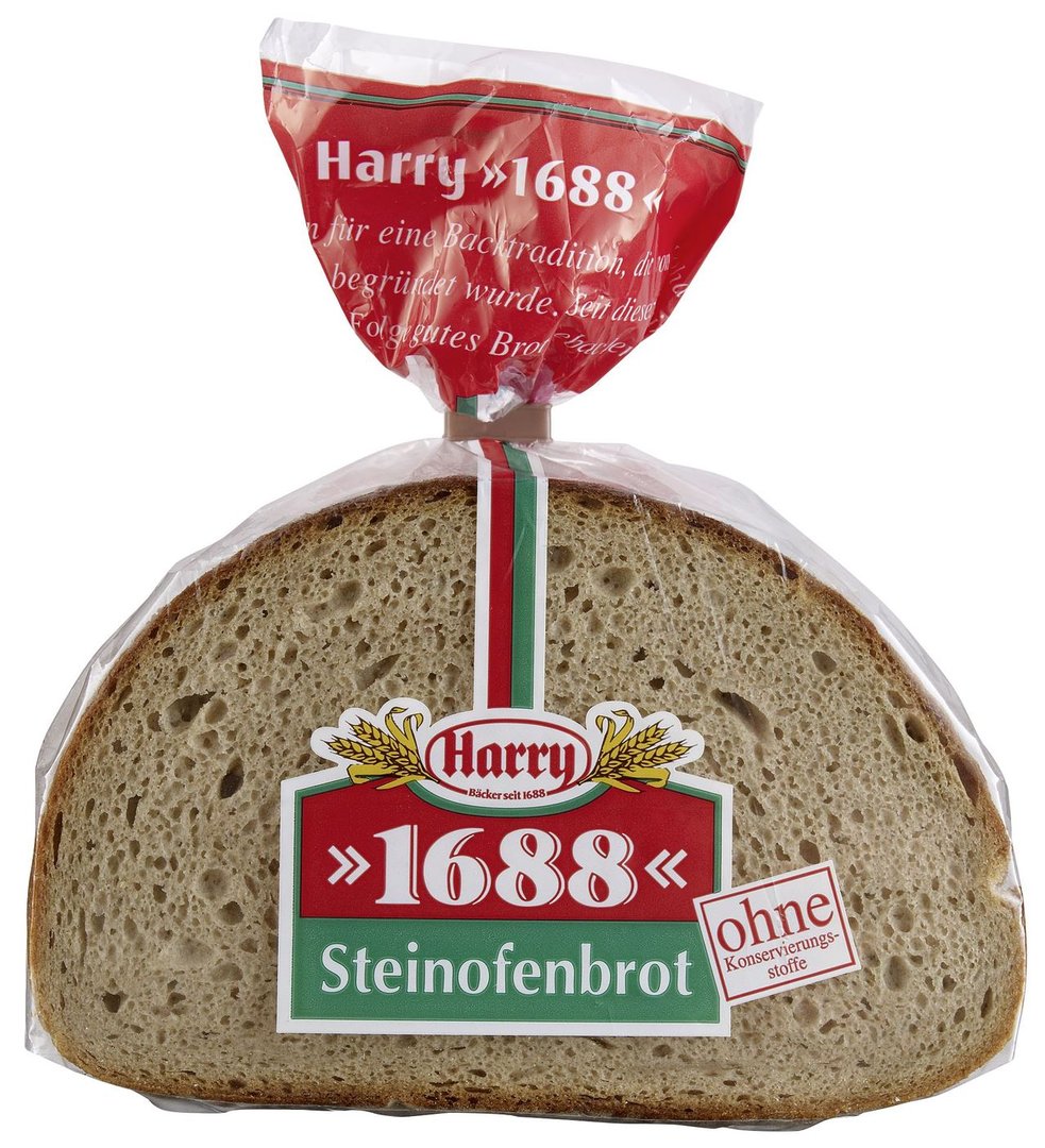 Harry - 1688 Steinofen-Brot verzehrfertig, geschnitten, Roggenmischbrot mit 30% Roggenanteil 500 g Beutel