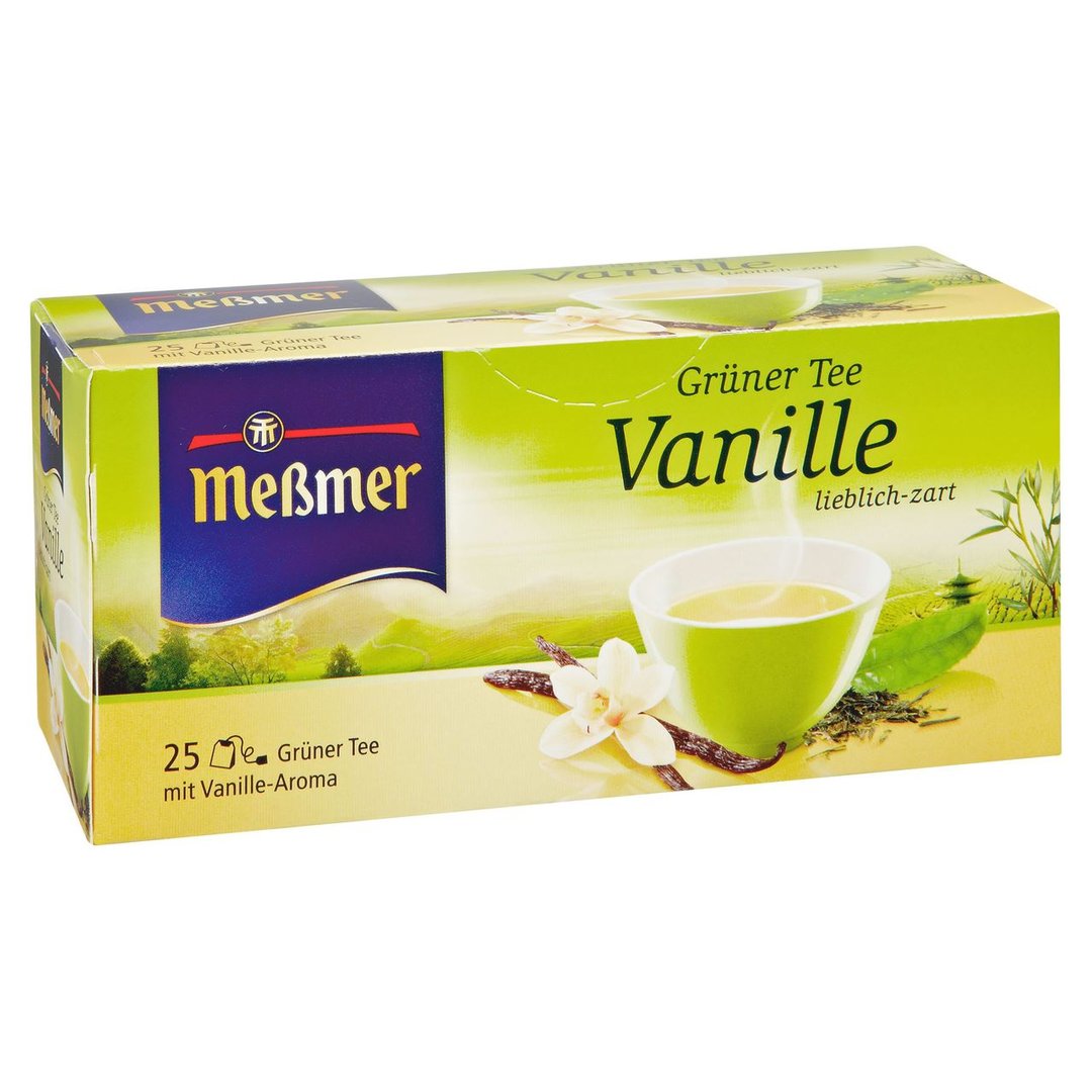 MEßMER - Grüner Tee Vanille Teebeutel - 12 x 44 g Karton