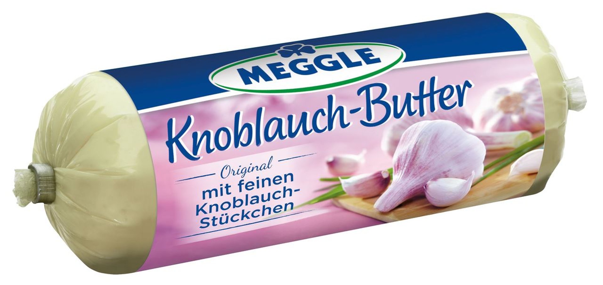 Meggle - Butter Rolle Knoblauch 62 % Fett - 125 g Packung