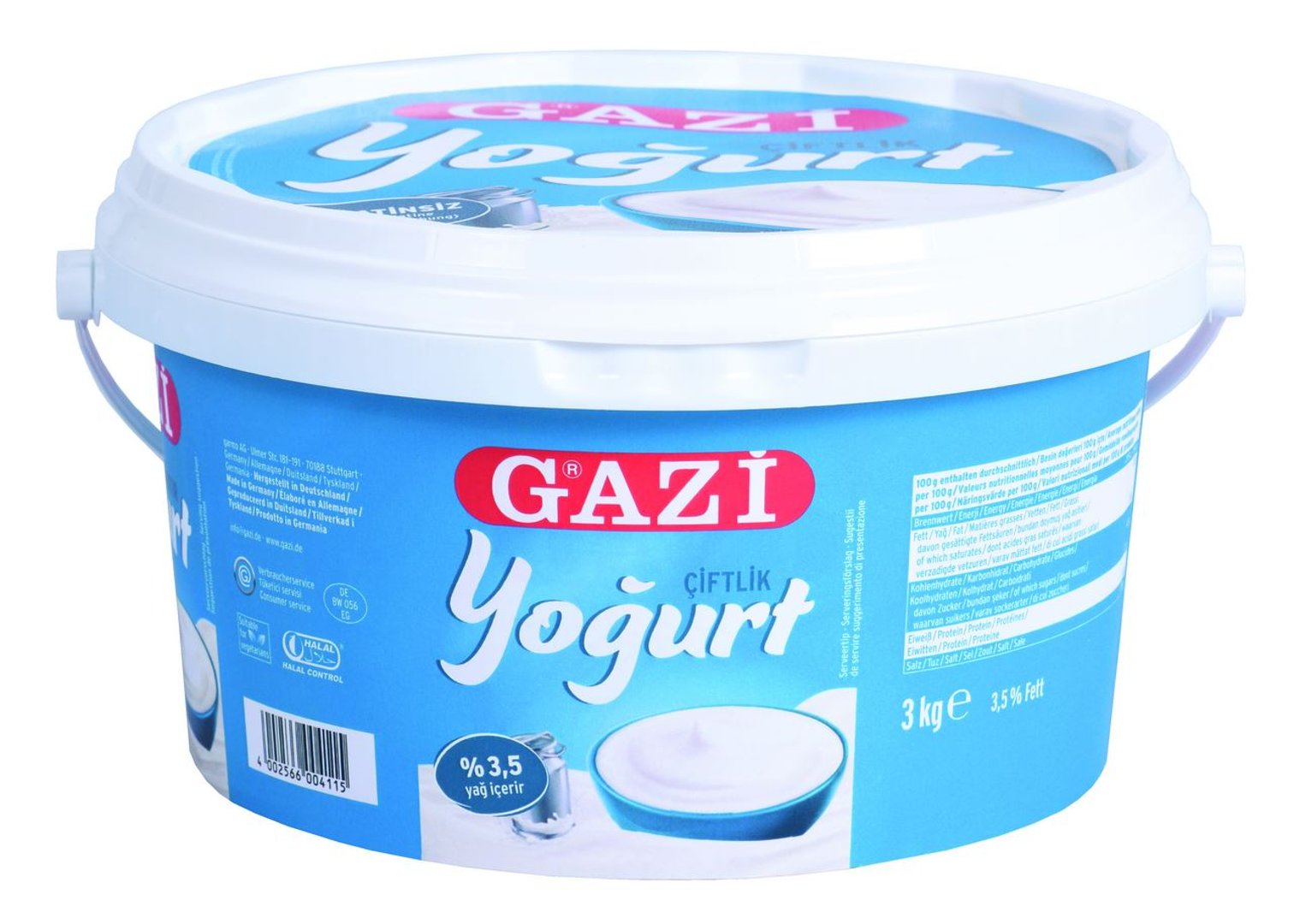 Gazi - Ciftlik Joghurt 3,5 % Fett 3 kg Eimer