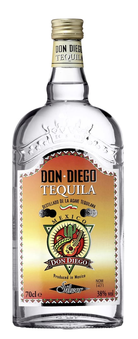 Don Diego - Tequila Silver 38 % Vol. - 6 x 0,70 l Flaschen