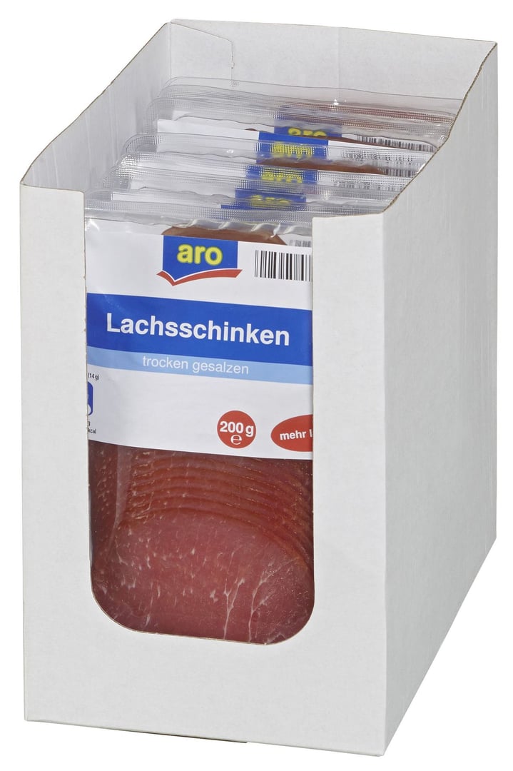 aro - Lachsschinken trocken gesalzen 9 x 200 g Packungen