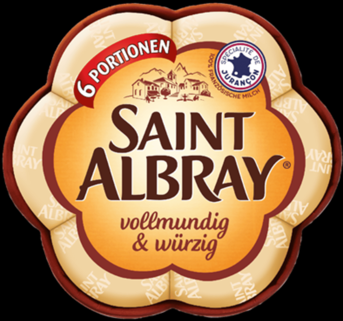 Saint Albray - Weichkäse Rotschimmelkäse, 60 % Fett, 6 Stück á 30 g 180 g Schachtel