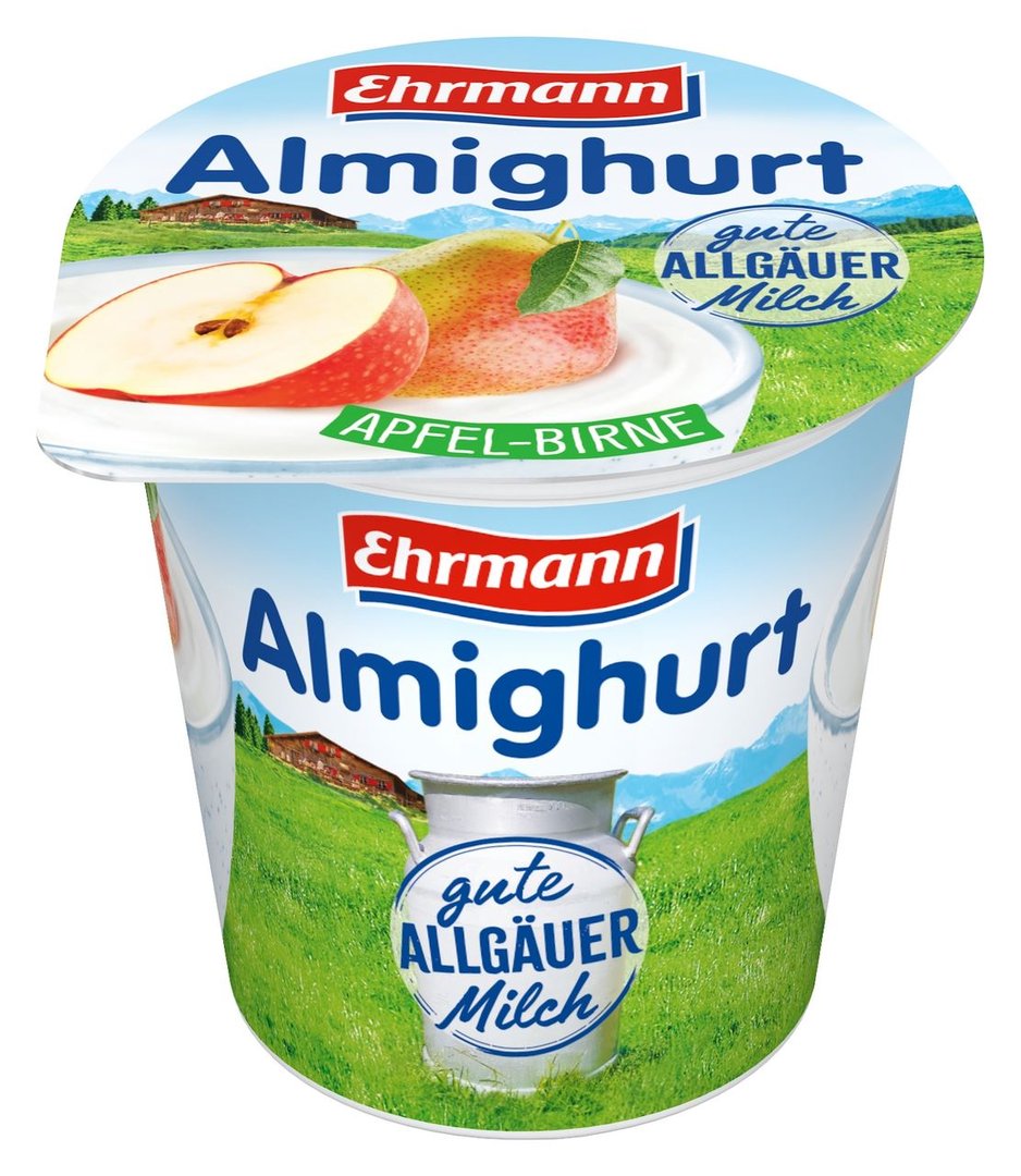 Almighurt - Fruchtjoghurt Apfel-Birne 3,8 % Fett gekühlt - 150 g Becher