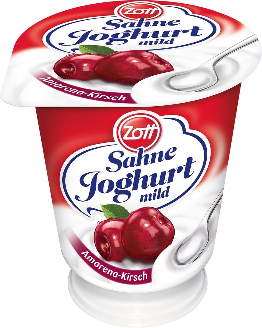 Zott - Sahne Joghurt 10 % Fett im Milchanteil Amarena/Kirsche gekühlt - 150 g Becher