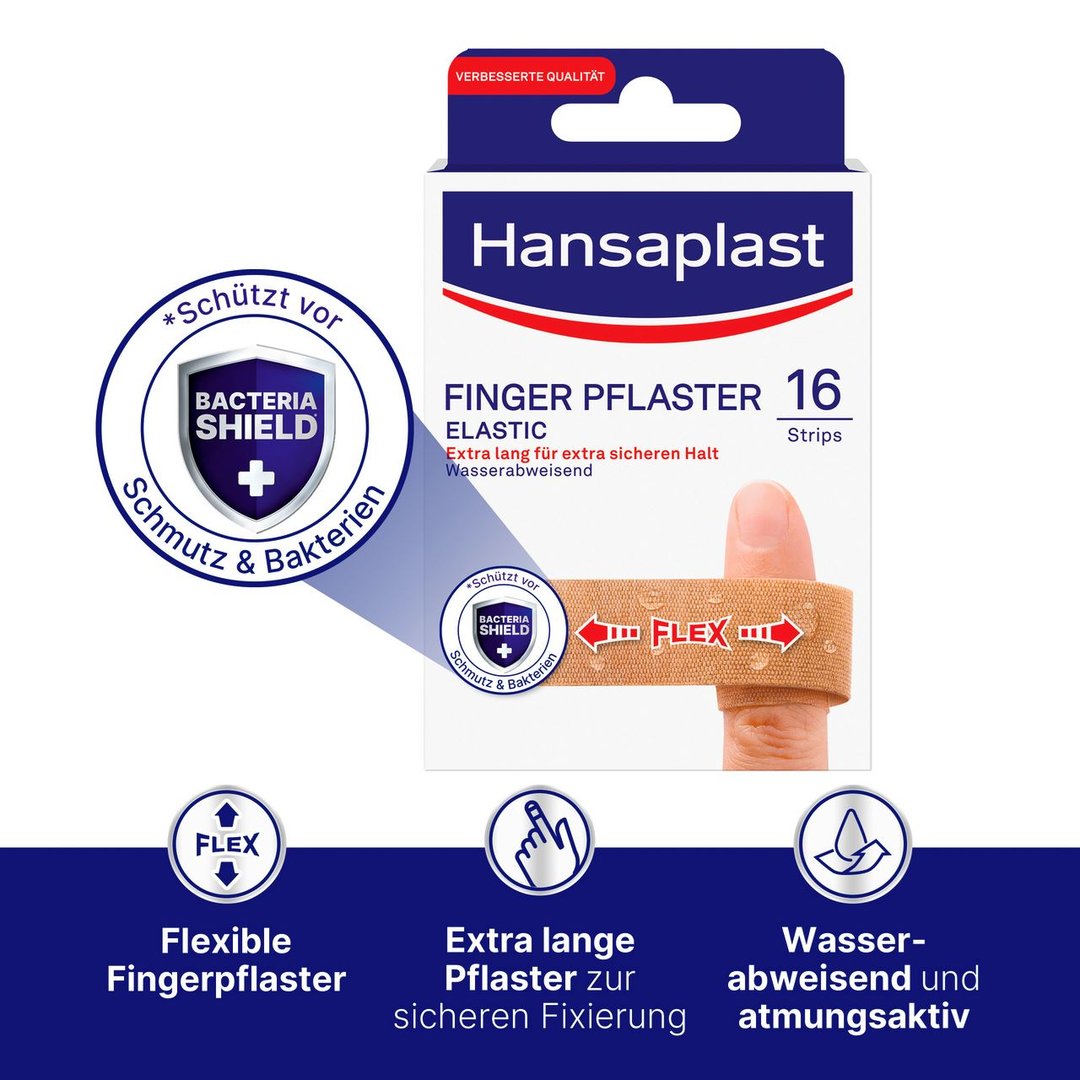 Hansaplast Elastic Finger Pflasterstrips 16 Stück - Packung