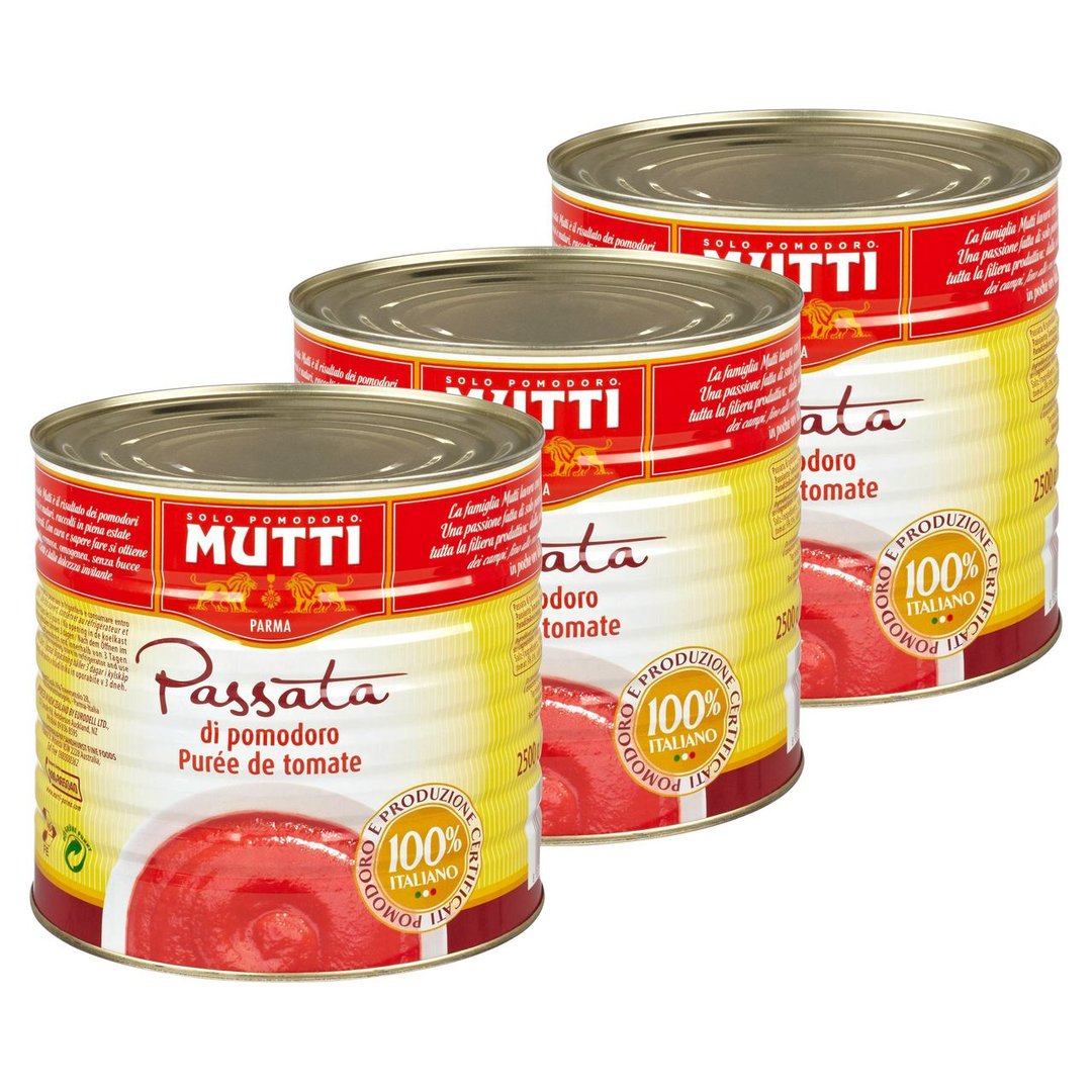 Mutti - Passata passierte Tomaten 3 x 2,5 kg Dosen