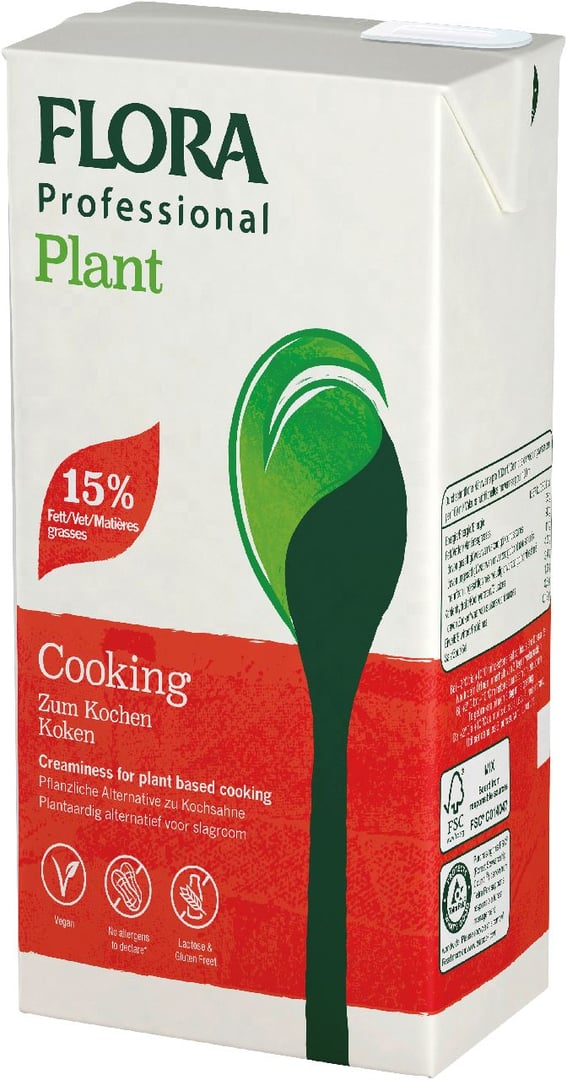 Flora - Professional Plant zum Kochen pflanzliche Sahnealternative gekühlt 15% - 1 kg Packung