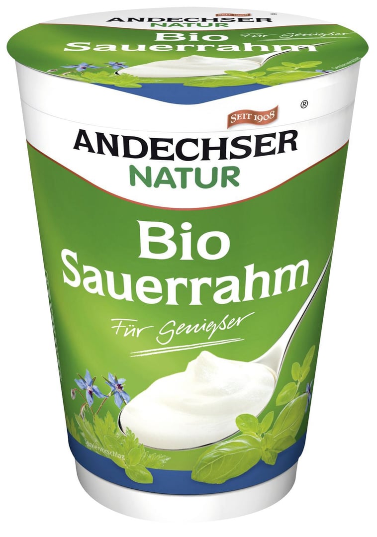 Andechser - Natur Bio Sauerrahm 10 % Fett 10 x 200 g Becher