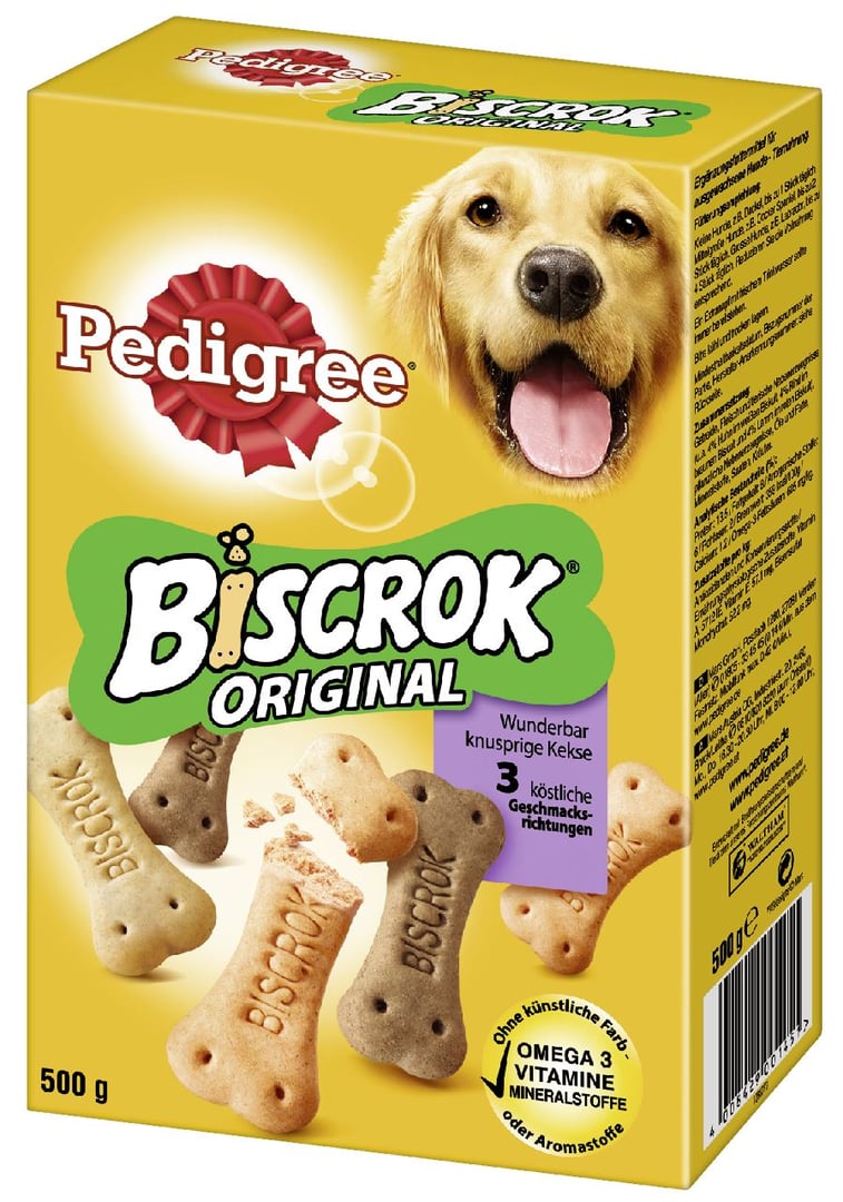 Pedigree - Biscrok-Hundesnacks 3 Sorten - 6 x 500 g Karton