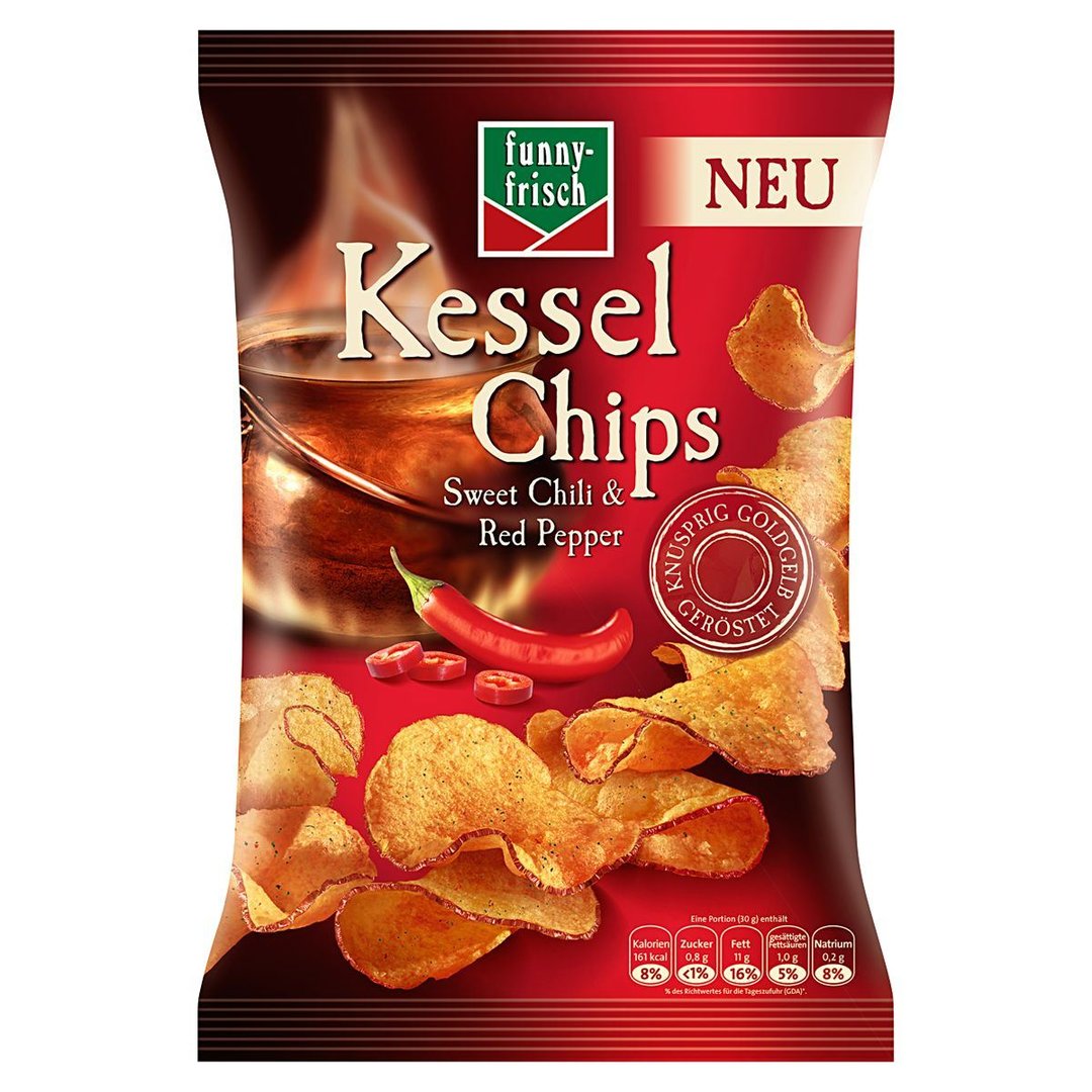 funny-frisch - Kessel Chips Sweet Chili + Red Pepper 120 g Beutel