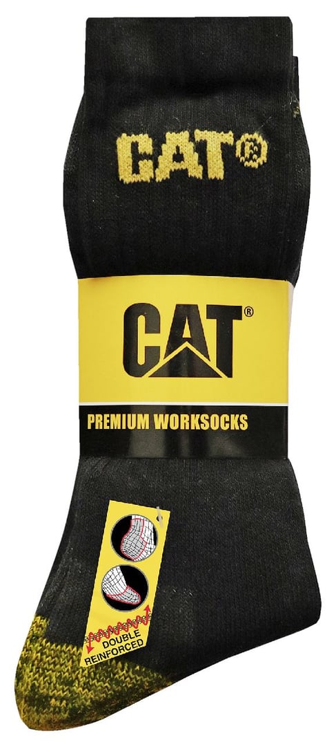 CAT Premium Herren Arbeitssneakersocken Black 1 39/42 - 3er Pack