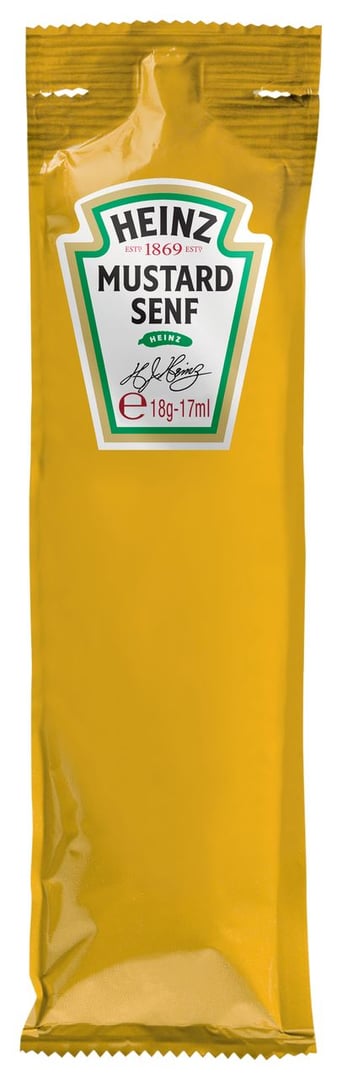 Heinz - Mustard Senf Einzelportionen 100 Stück à 17 ml, mittelscharf 1,7 kg Karton