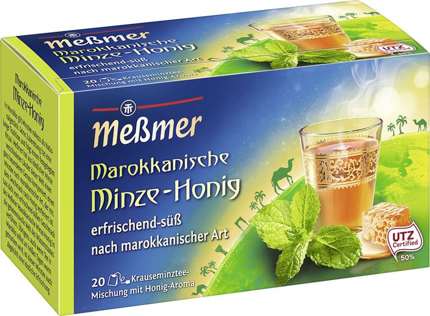 MEßMER - Ländertee Marokkanische Minze-Honig 20 Beutel - 40 g Faltschachtel