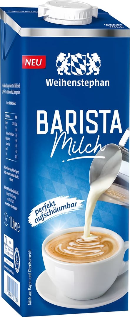 Weihenstephan - Barista H-Milch 3 % - 1 l Stück