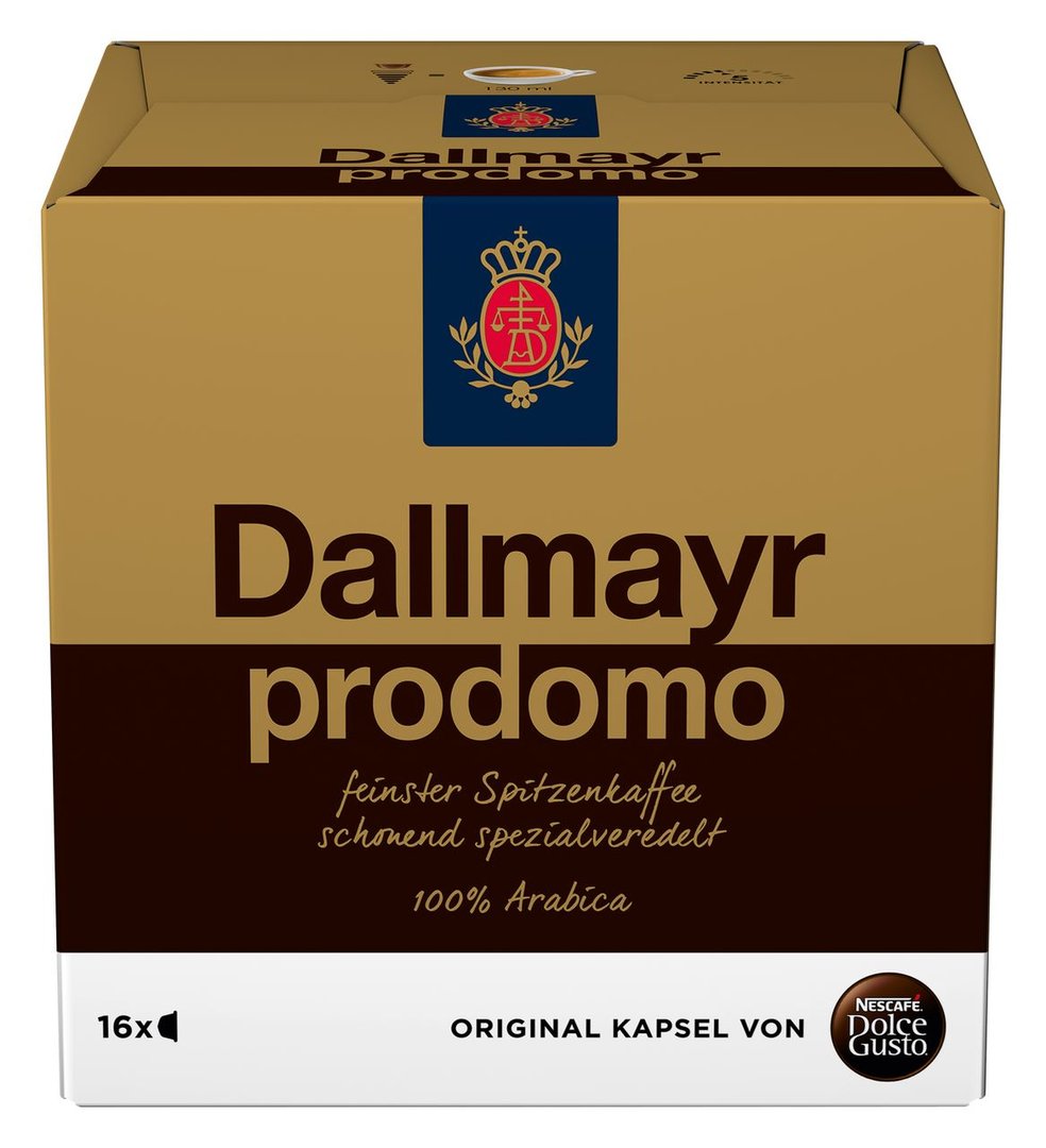 Dolce Gusto - Kaffeekapseln Dallmayr Prodomo 16 Stück - 112 g Schachtel