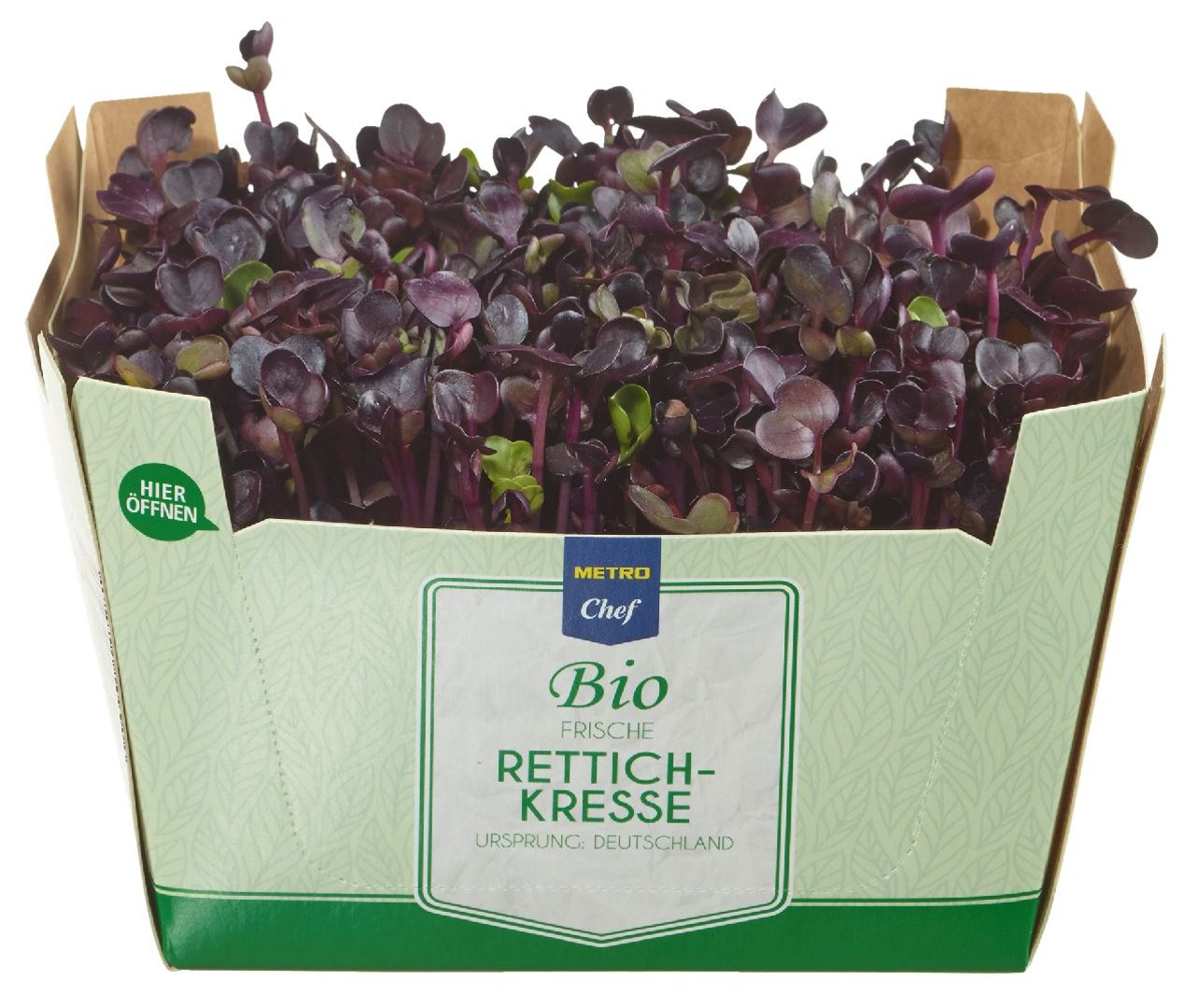 METRO Chef Bio - Rote Rettich Kresse - Deutschland - 9 x 40 g Kiste
