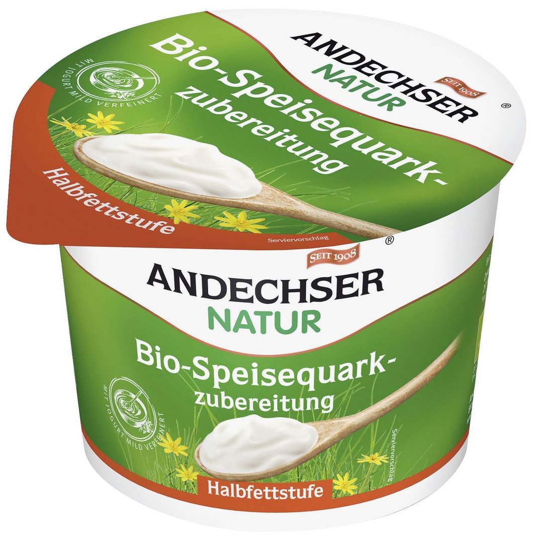 Andechser - Natur Bio Speisequarkzubereitung mit Joghurt verfeinert, 20 % Fett 250 g Becher