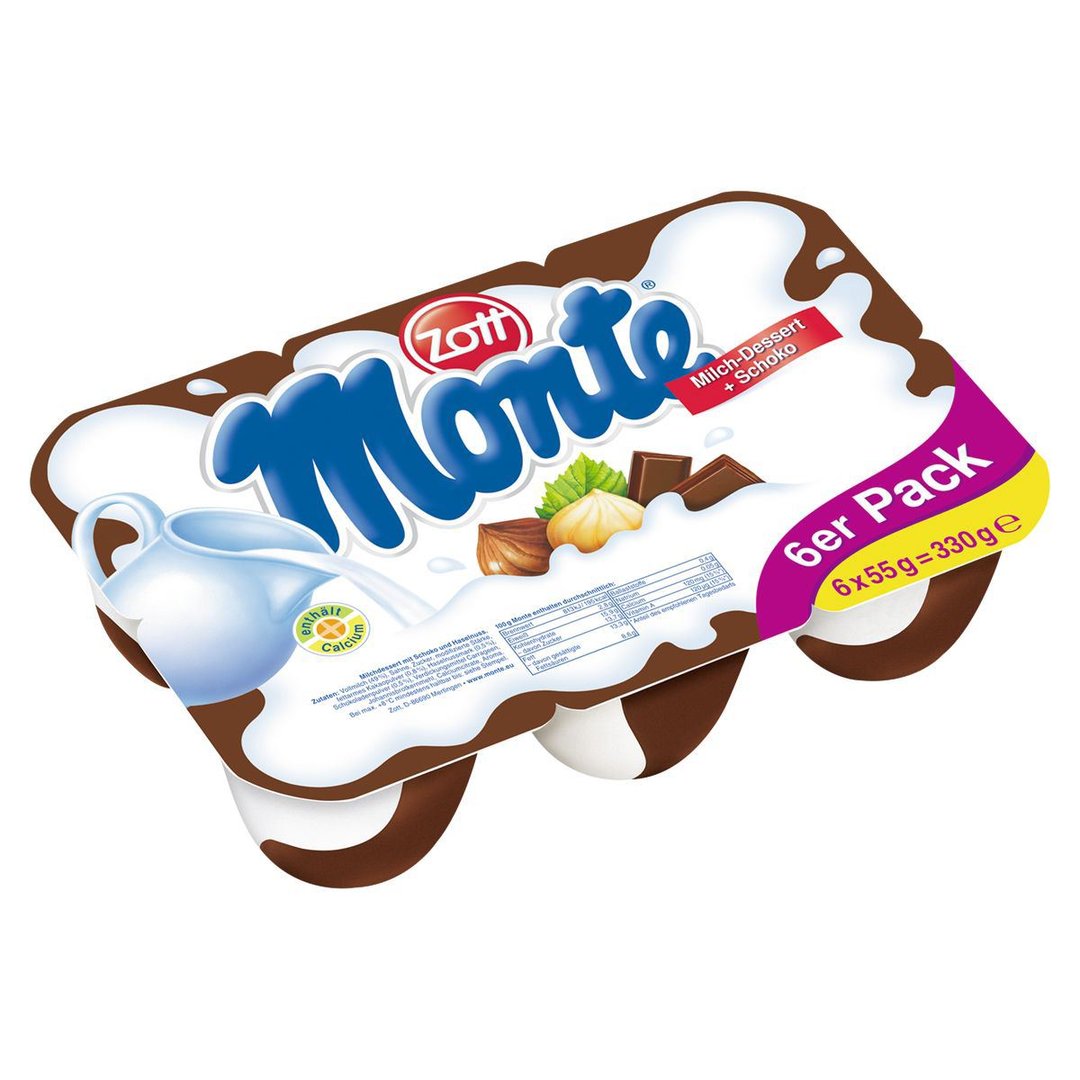 Monte - Kindermahlzeit Schoko 6 Stück à 55 g - 330 Packung