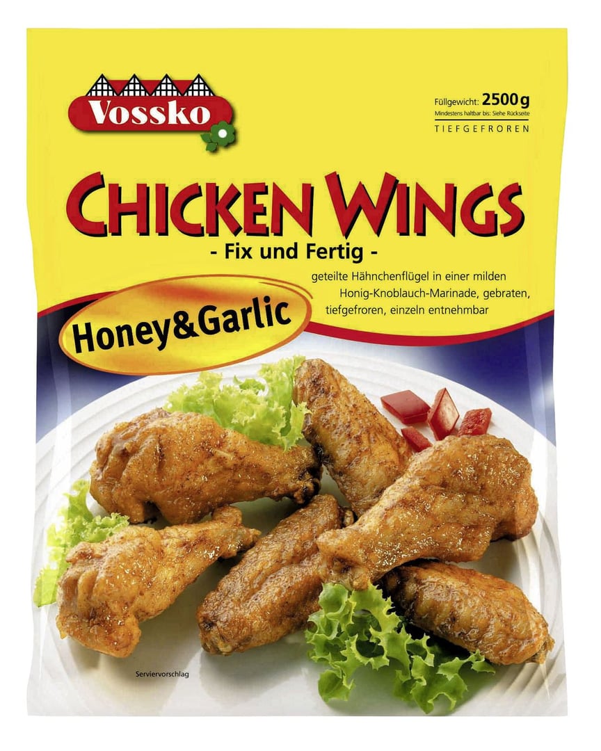 Vossko - QS Chicken Wings Honey & Garlic - 2,50 kg Beutel