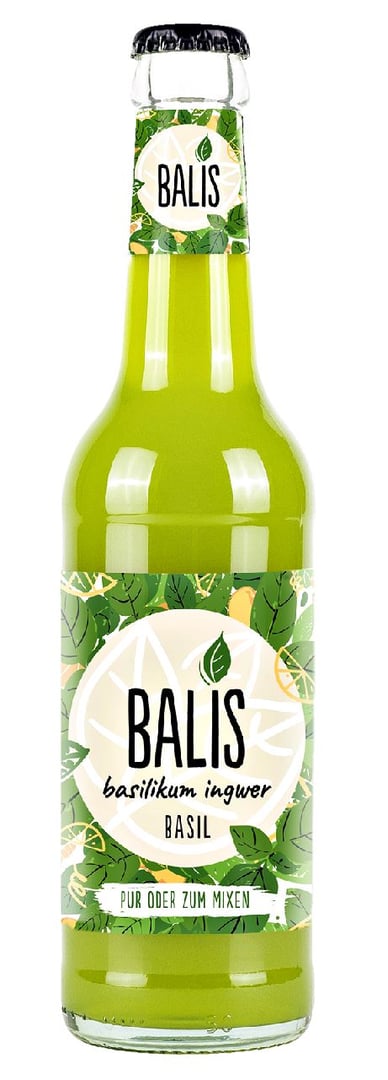 Balis - Limonade Basilikum Ingwer mehrweg Glas - 6 x 330 ml Flasche