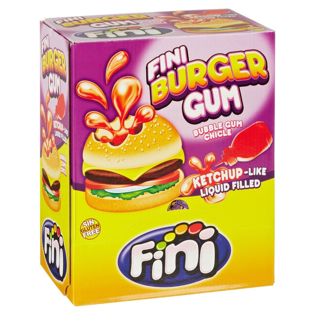Booom - Fini Bubble Gum Burger 200 Stück - 1 kg Karton