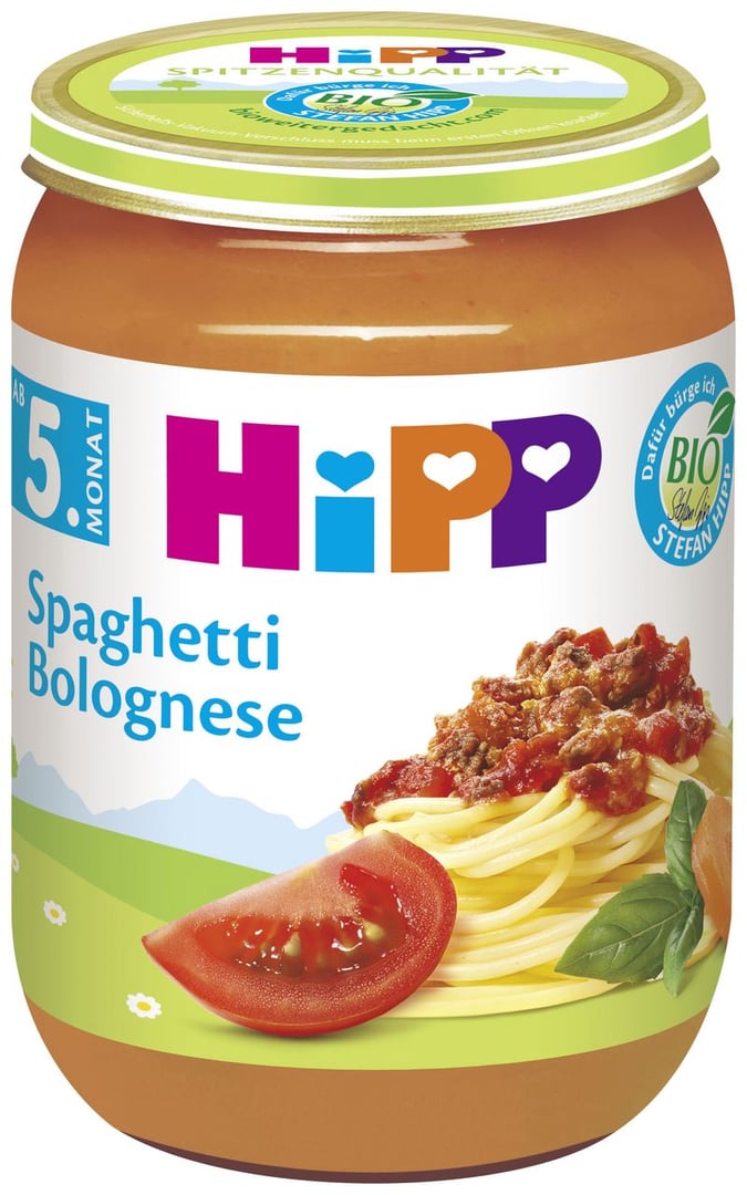 Hipp BIO Menü Spaghetti Bolognese - 190 g Tiegel