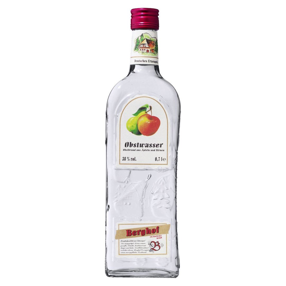 Berghof - Obstwasser 38 % Vol. aus Äpfeln und Birnen 0,7 l Flasche