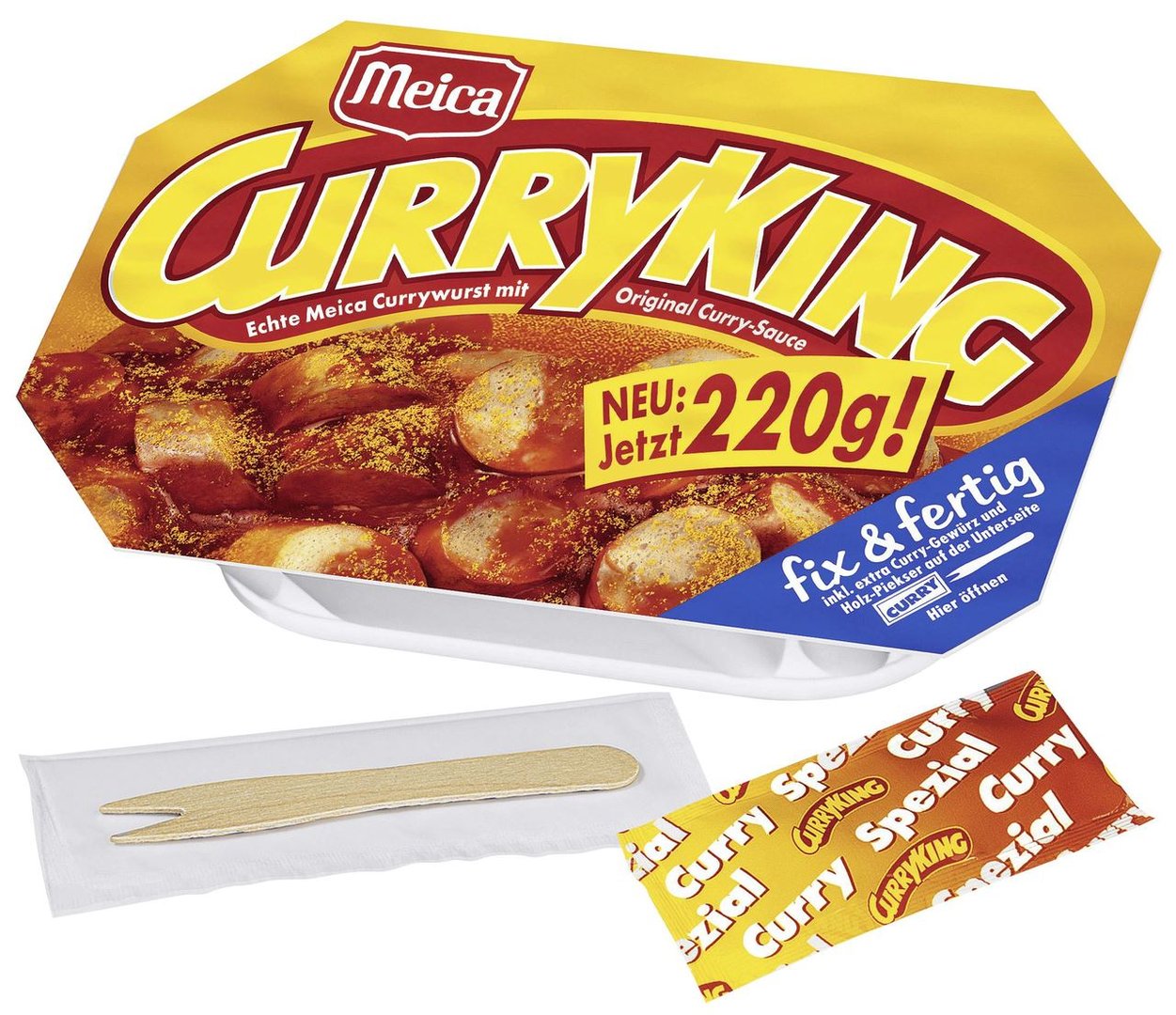 Curryking Original Curry Bockwurst mit Curry-Sauce 10 x 220 g Schalen